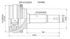 Шрус TOYOTA Corolla/Runx/Will VS/Opa/RAV4 CA2#/SV50/Allion/WISH 4WD 1ZZ(4WD)/1AZ-FSE/3ZZ(euro) 00-05