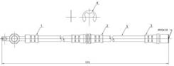 Шланг тормозной FR TOYOTA COROLLA/SPRINTER/LVN/TRN/CARIB 87-95 LH=RH ST-90947-02532