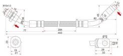 Шланг тормозной FR NISSAN DATSUN/MISTRAL/PATHFINDER/TERRANO2 86- RH ST-46210-31G11