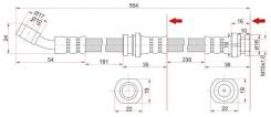 Шланг тормозной FR SUZUKI ESCUDO/VITARA/X-90 88-98 RH ST-51540-60A31