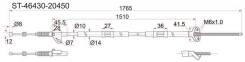 Трос ручника TY Corona/Caldina #T19#/21# 2WD (дисков тормоза) -LH ST-46430-20450, левый SAT ST4643020450
