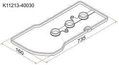 Прокладка клапанной крышки TY 1KR-FE, 04- Belta/Passo/Vitz KGC1#/KSP9# SAT K1121340030