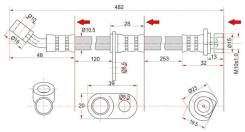Шланг тормозной RR HONDA ACCORD/TORNEO 98-02 RH ST-01466-S0A-000