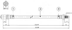 Шланг тормозной RRTOYOTA HIACE/REGIUSACE 89-/FR LITE/TOWN/MASTERACE 86- LH=RH ST-96940-33055
