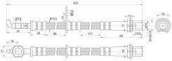 Шланг тормозной FR TOYOTA LITEACE,TOWNACE NOAH 4WD 98- LH=RH