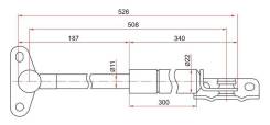 Амортизатор крышки багажника TOYOTA HARRIER RX300 97-03 R ST-68950-49015
