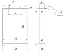 Радиатор отопителя салона TOYOTA LAND CRUISER PRADO 90/SURF 185 96-02 ST-TY89-395-0
