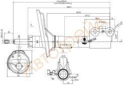 Стойка передняя TOYOTA HARRIER/KLUGER/HIGHLANDER/LEXUS RX330/350/400 03-09 LH SAT ST-48520-A9220