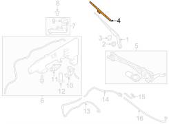 Щетка стеклоочистителя. Infiniti QX56, Z62 Infiniti QX80, Z62 Nissan Patrol, Y62 Двигатель VK56VD