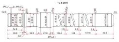 Полуось FR TY Land Cruiser 80/105 (длинная) -LH, левая передняя SAT TO59004