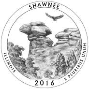 Квотер = 25 центов Парки - 2016 год , Shawnee