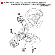SRS кольцо. Mitsubishi: Lancer Evolution, Outlander, Delica, Galant Fortis, Pajero, Grandis