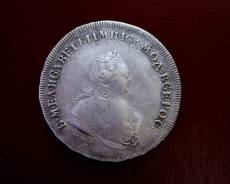 Монета Рубль 1742 года. Перечекан с рубля 1741 года. ММД. Оригинал. Под заказ