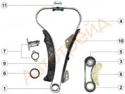 Комплект цепи ГРМ TOYOTA RAV4 12- 3ZR-FE SAT TK-TY433-A