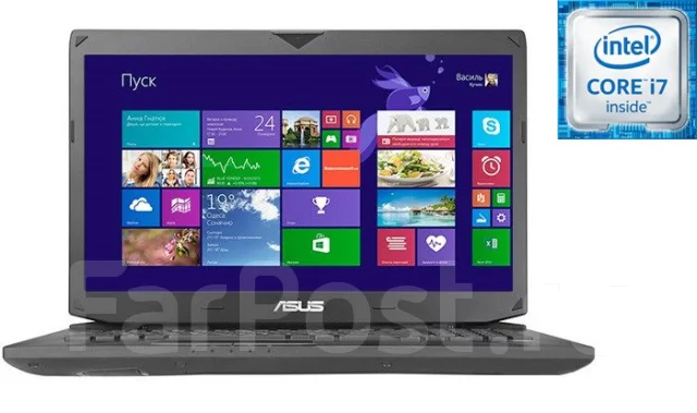 Asus ROG G750JS. 17.3", 3 400����, ��� 8 ��, ���� 1 000���, WiFi: 1, Bluetooth: 1, ����������� �� 3��. ����