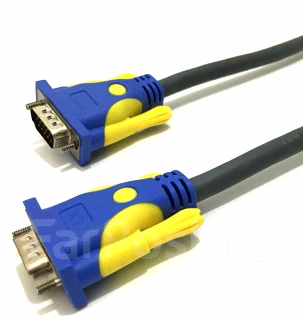 Кабель VGA D-SUB 3 метра. Новый - Аксессуары и запчасти во Владивостоке