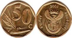 ЮАР 50 центов 2008 год (иностранные монеты)