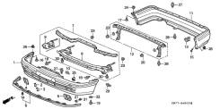 Кронштейн крепления бампера. Honda Accord Двигатели: F20Z1, F20Z2