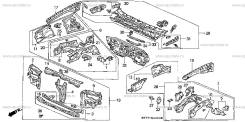 Панель под фару Honda (OE: 04611-SN7-300ZZ), оригинал. Honda Accord Двигатели: H23A3, F20Z1, F20Z2, F18A3