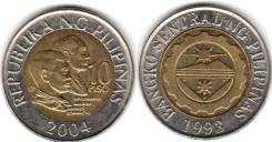 Филиппины 10 писо 2006 год (иностранные монеты)