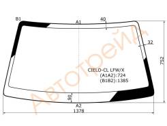 Стекло лобовое в клей(без полосы) DAEWOO NEXIA 95- XYG CIELOCLLFWX