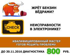 Решение проблем с электроникой и топливной системой. 800 руб.