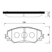 Колодка тормозная дисковая. Toyota: Scion, Allion, Corolla Rumion, Noah, Matrix, Prius a, Auris, ist, Corolla Fielder, Corolla Axio, Voxy, Wish, Corol...