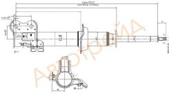 Стойка передняя NISSAN MARCH/MICRA/CUBE 92-02 RH SAT ST-54302-41B25