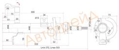 Стойка передняя MAZDA 2/DEMIO/VERISA/FORD FUSION/FIESTA 03- RH SAT ST-D350-34-700C