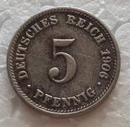 5 пфеннигов 1906 года. D