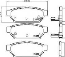 Тормозные колодки зад MITSUBISHI LANCER MIRAGE CK# CB# CD# CM# 91- MB928314 Akyoto AKD-3314