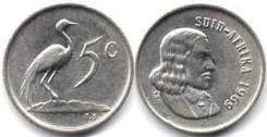 ЮАР 5 центов 1965 год (иностранные монеты)