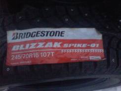 Bridgestone Blizzak Spike-01. Зимние, шипованные, 2013 год, без износа, 4 шт