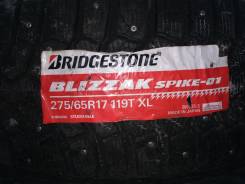 Bridgestone Blizzak Spike-01. Зимние, шипованные, без износа, 4 шт