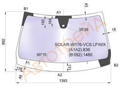 Стекло лобовое в клей MERCEDES BENZ A CLASS(W176) HBK 12- XYG SOLARW176VCSLFWX