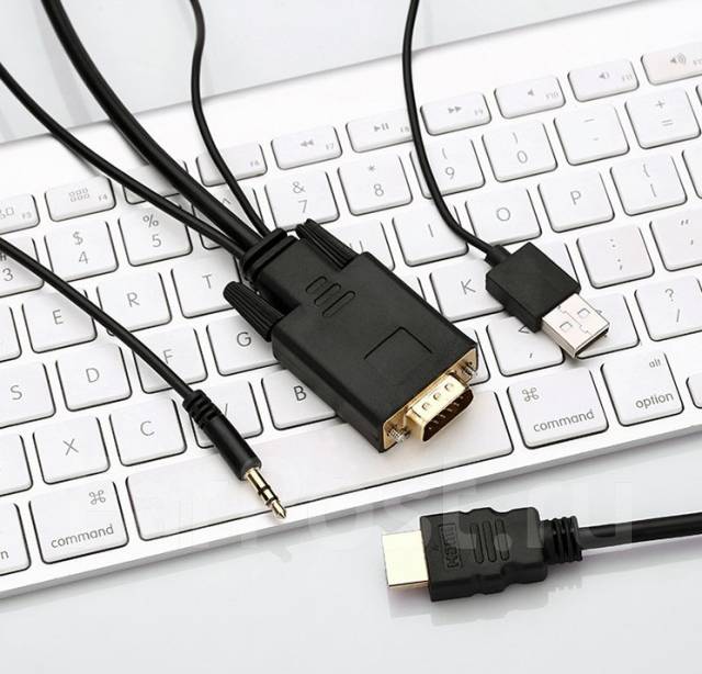 Переходник VGA в HDMI подключи старый комп/ноут к телику - Аксессуары и ...