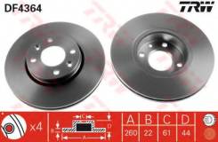 Диск тормозной передний NISSAN MICRA K12, NOTE E11, RENAULT CLIO III, MEGANE II DF4364