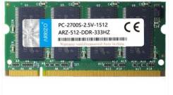 ����������� ������ ��� �������� SO-DIMM DDR 512mb DDR 333 ����