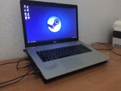 Asus N76VB. 17.3", 2,4����, ��� 8 ��, ���� 1 000���, WiFi: 1, Bluetooth: 1, ����������� �� 4��. ����