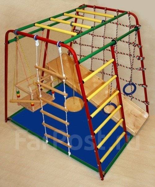 Детский игровой комплекс Вертикаль Веселый малыш горка с мягкими бортами