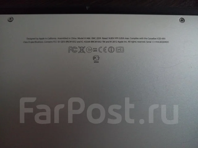 Apple MacBook Air 13 2012 Mid. 13", 2,3����, ��� 4 ��, ���� 128���, WiFi: 1, Bluetooth: 1, ����������� �� 7��. ����