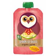 Пюре Peek-a-boo из яблока, банана и клубники (с 6 месяцев, без сахара)