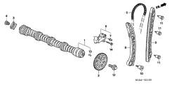 Успокоитель цепи ГРМ. Honda: Accord, CR-V, FR-V, Accord Tourer, Stream, Civic, Crossroad Двигатели: J35Z2, K24Z2, K24Z3, N22B1, N22B2, R20A3, K24Z1, K...