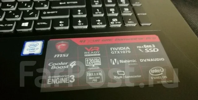 MSI GT. 17.3", 2,6����, ��� 8 ��, ���� 1 000���, WiFi: 1, Bluetooth: 1 ����