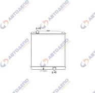 Радиатор охлаждения двигателя. Mitsubishi Canter, FE6#, FE626 Mitsubishi MT Двигатели: 4D36, 4D33, 4D35
