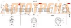 Шланг тормозной FR MAZDA 2 / DEMIO / VERISA / FORD FIESTA / FUSION 02- LH=RH BH-398 8525136 ST-D436-43-980 D350-43-980C D350-43-980B D436-43-980 D436...