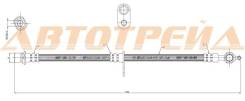 Шланг тормозной FR TOYOTA CAMRY/VISTA 94-98 RH BH-110-1 90947-02792 KH-44477 BH-110-1 90947-02792 KH-44477 KH-44487