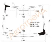 Стекло лобовое в клей SUZUKI ALTO/A-STAR 05D HATCHBACK 2009- XYG A-STAR-VC LFW/X