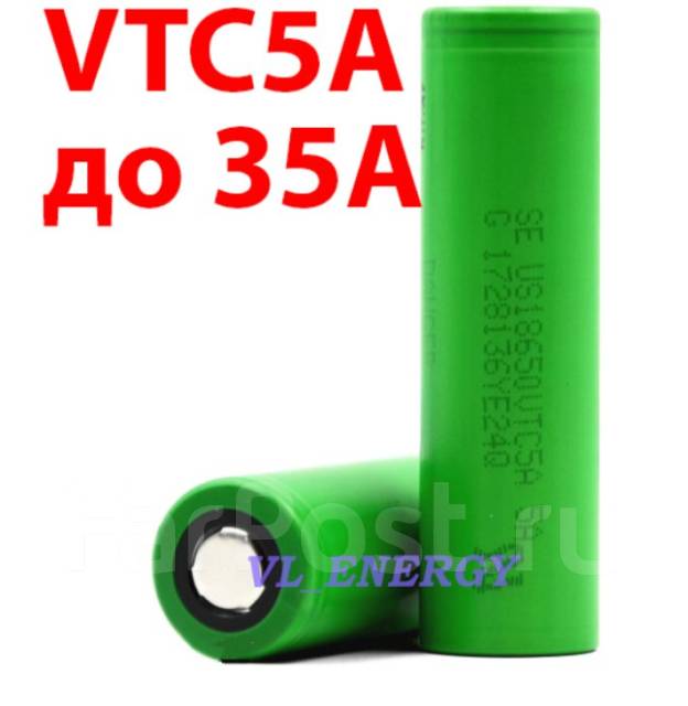 Аккумулятор высокотоковый Sony US18650 VTC5A 35A 2600mAh Оригинал ...