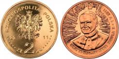 Польша, 2 злотых 2011 Беатификация Иоанна Павла II